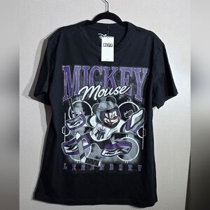 Disney Black and Purple Mickey Mouse Kids Shirt